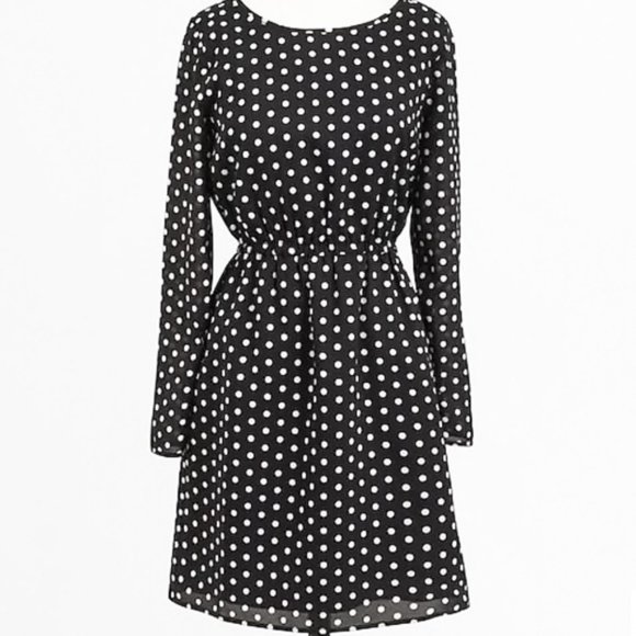 J. Crew Long sleeve polka dot print dress (size 2) - Picture 9 of 9